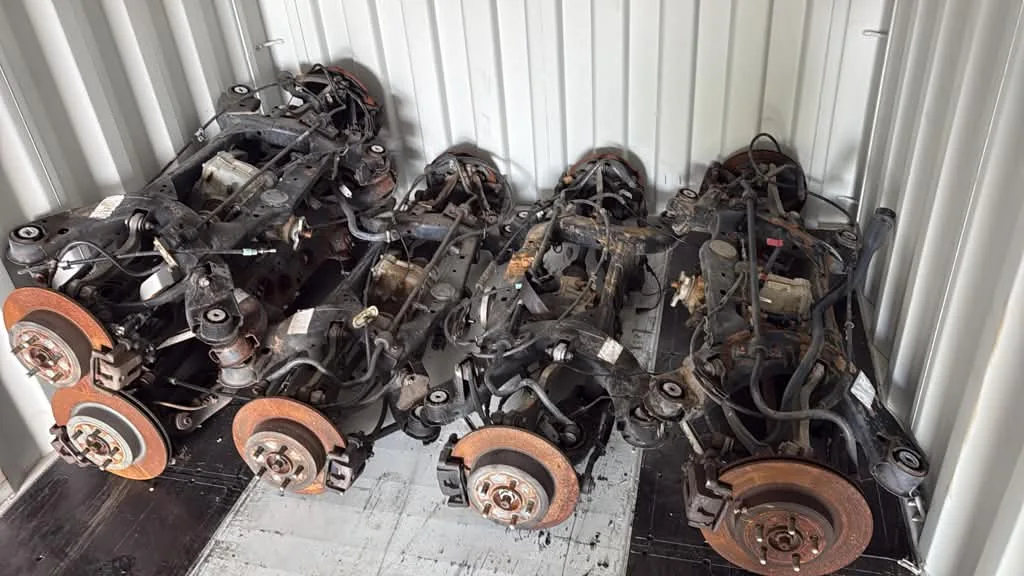 Automotive drivetrain assemblies in a parts shipment
